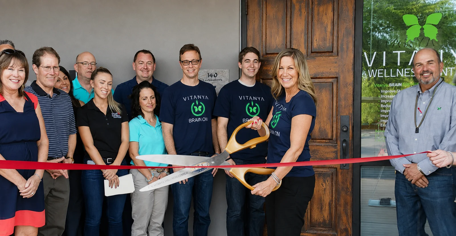 The Scottsdale location opens — ribbon cutting with the Vitanya team